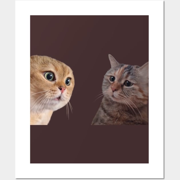 Cat couple meme Wall Art by PrimeStore